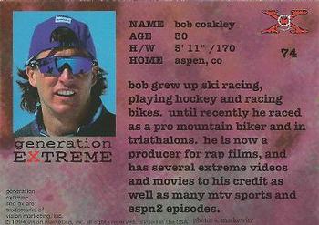 1994 Vision Generation Extreme #74 Bob Coakley Back